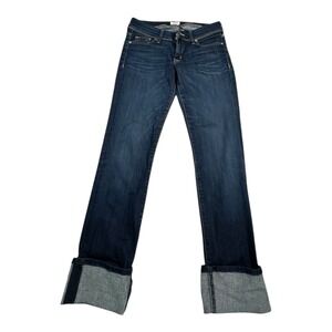 Hudson Jeans Womens Size 27 Dark Wash Bootcut Cuffed Denim Pants